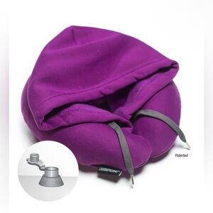 Unisex Inflatable Hooded Travel Purple HoodiePillow